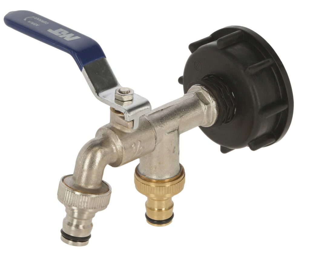 Merkloos IBC-Adapter S60x6, mit 2x Gardena-Anschluss Produktbild 