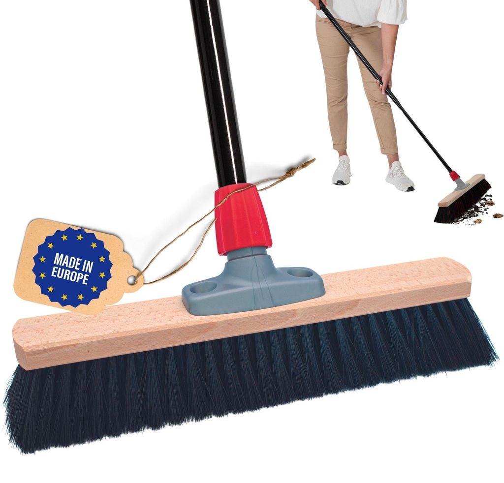 Novaliv Saalbesen 40 cm mit Stiel Borsten Kunstborsten Produktbild 