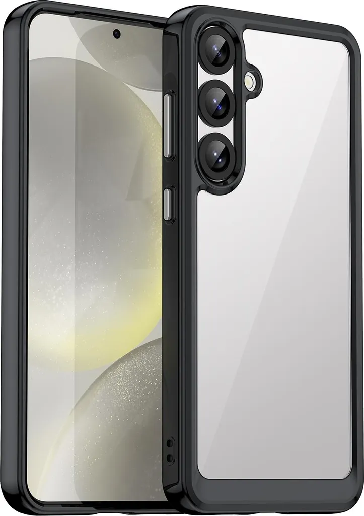 Cover Ibrida Phonesta per Samsung S25+ e S24+ | Protezione Acrilica Nera