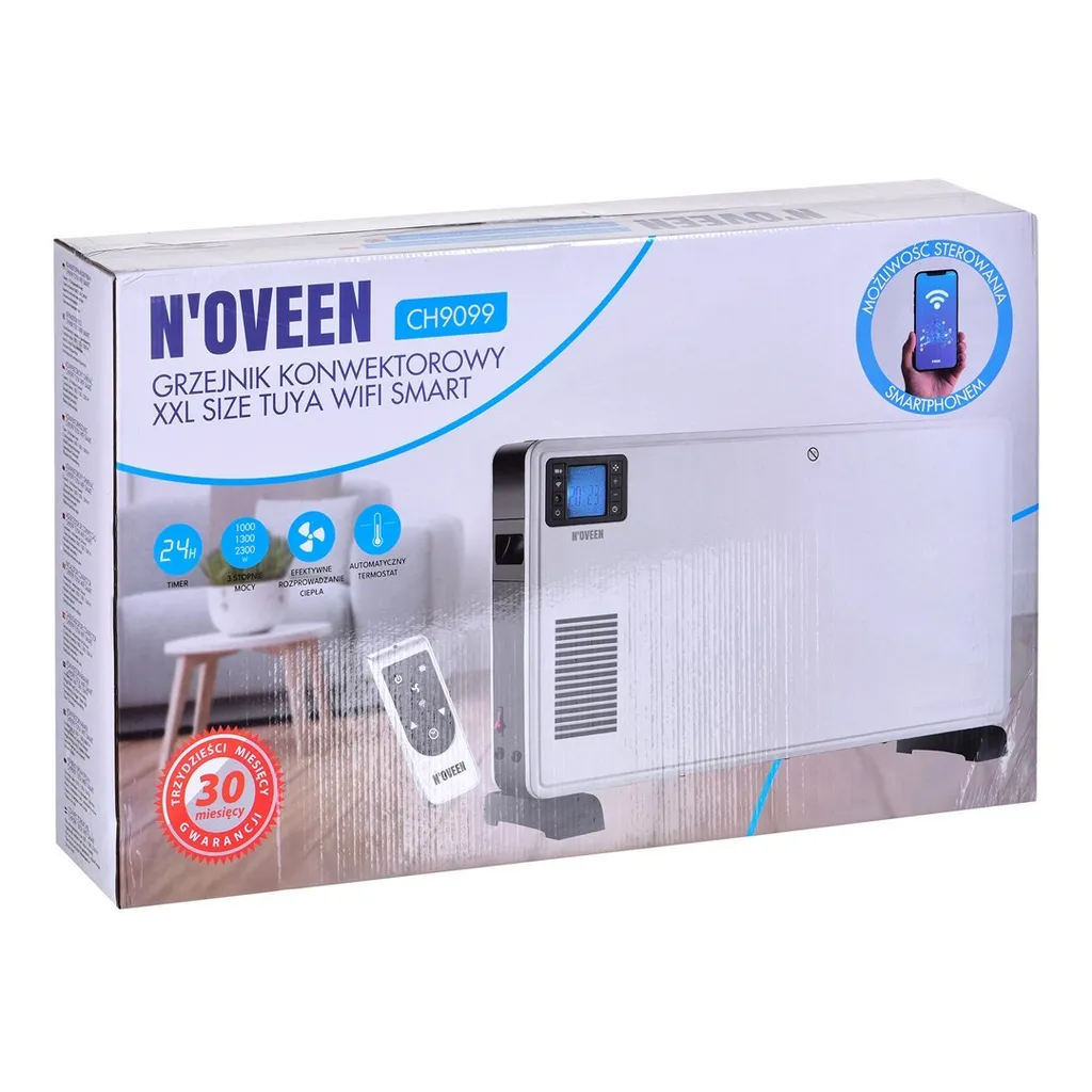 N'oveen CH9099 XXL 2300W WiFi: Fini le Froid dans les Grandes Pièces