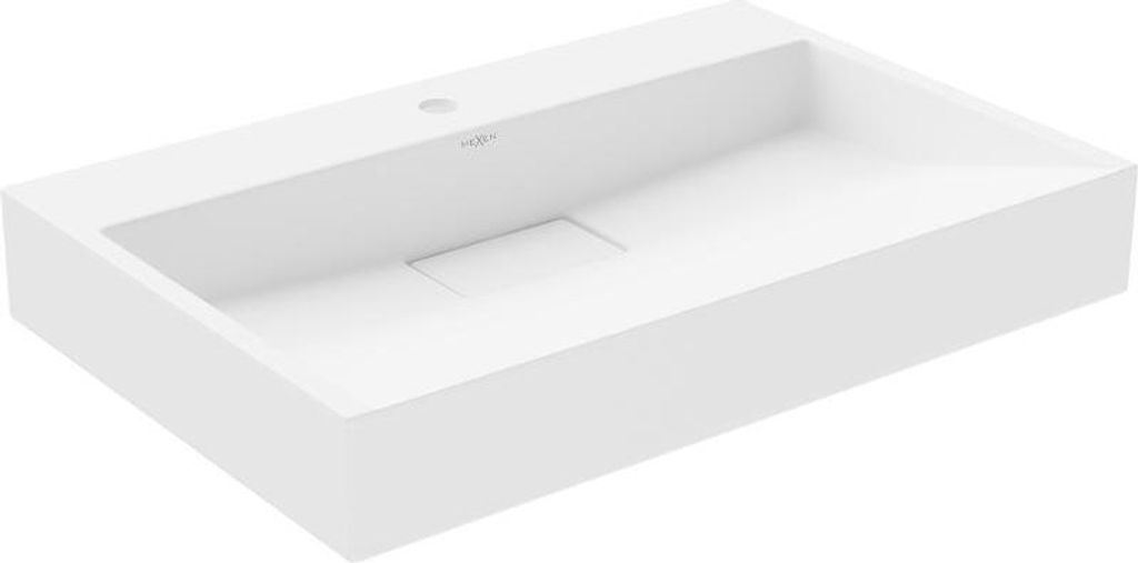 Mexen Ava Aufsatzwaschbecken aus konglomerat eine Öffnung 70 x 46 cm, Weiß - 23017001