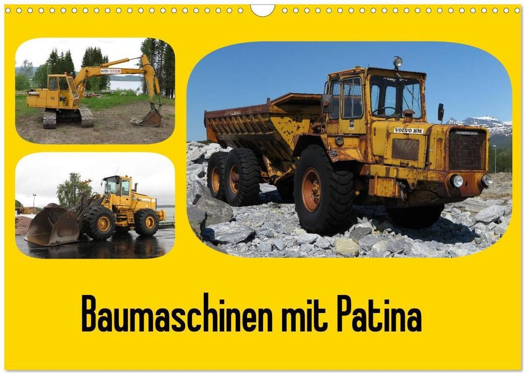 Baumaschinen mit Patina (Wandkalender 2026 DIN A3 quer), CALVENDO Monatskalender