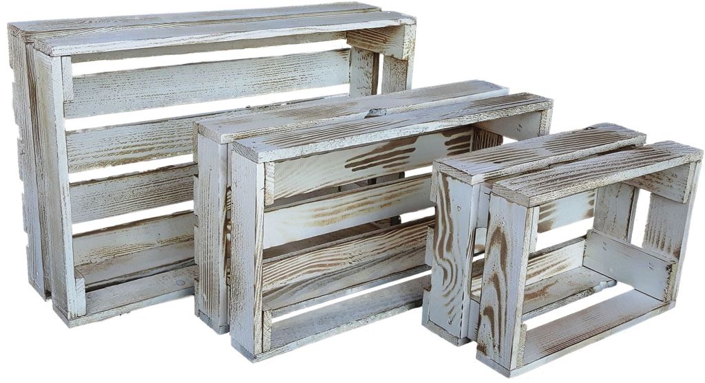 Lermowood Set aus 3 Holzkisten Nr. 3 Vintage, Naturholz, Produktbild 