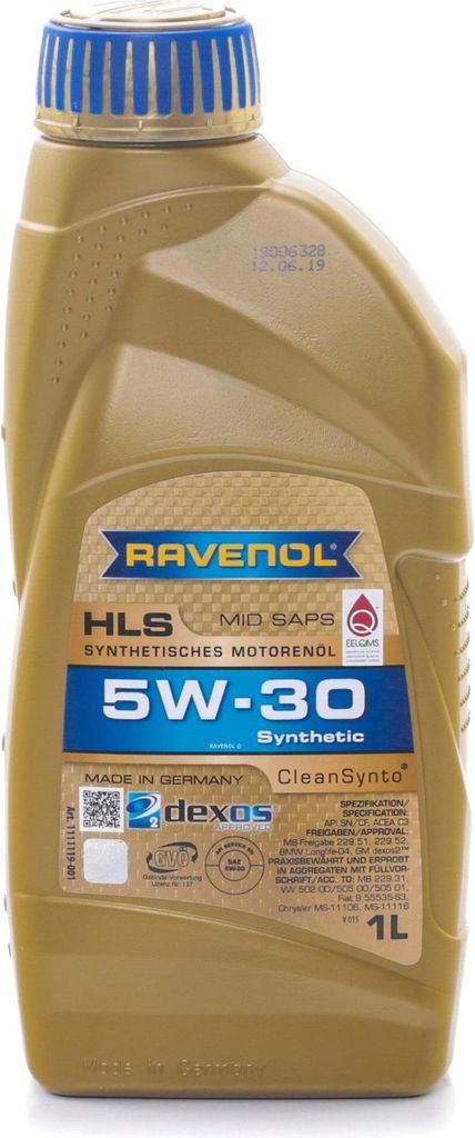 RAVENOL HLS für 5W-30 1 Liter Motoröl Motorenöl Synthetisch Produktbild 