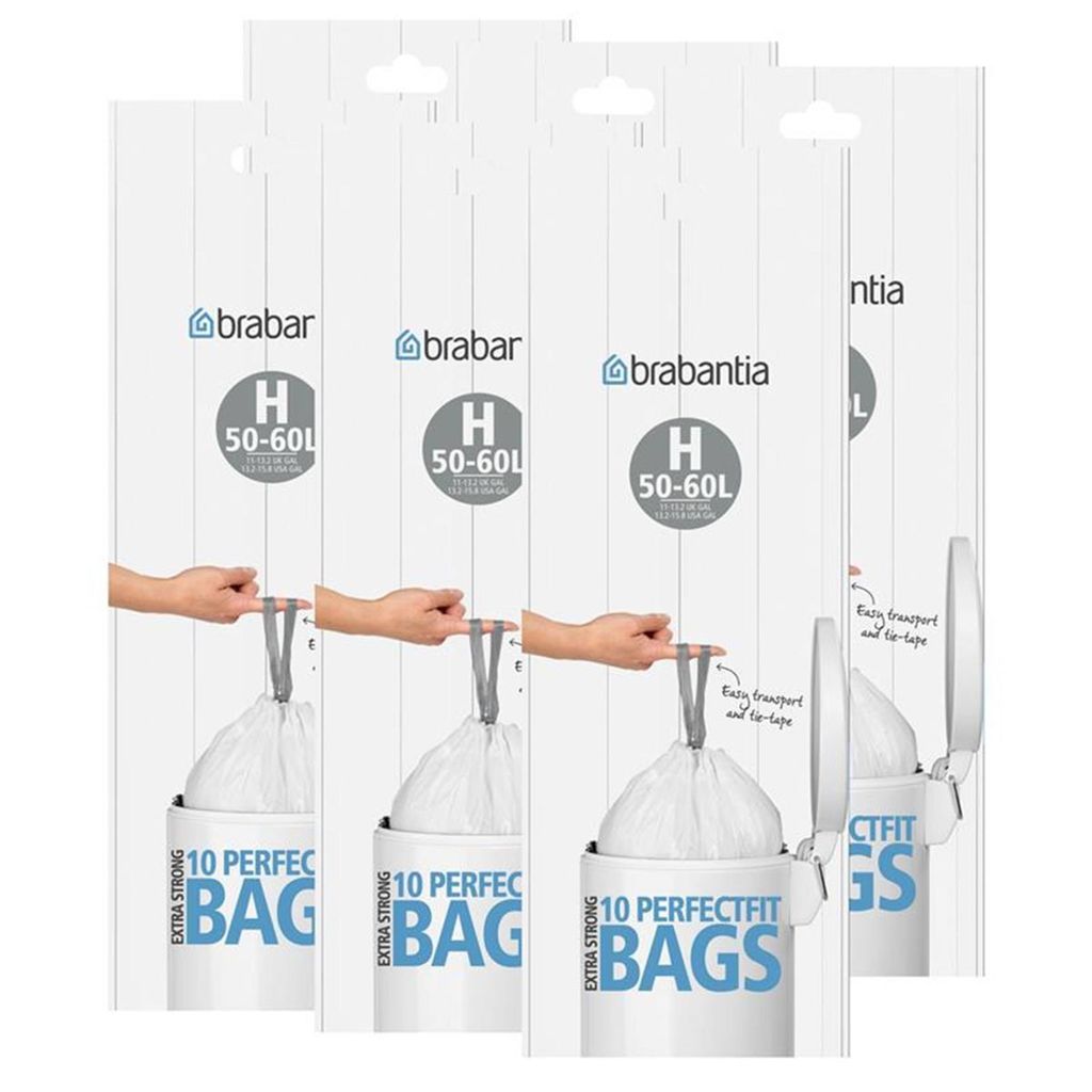 Brabantia Müllbeutel Smartfix (H) 50-60 Liter, 10 Mülltüten (6er Pack)