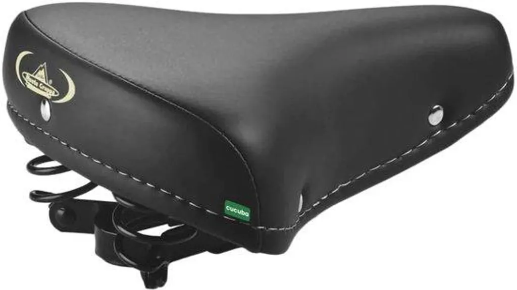 Selle de Vélo Urbain Confortable Noir - Similicuir avec Suspension