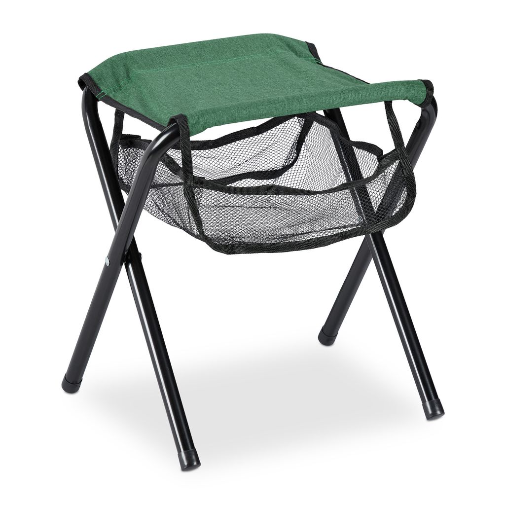 Relaxdays Klapphocker, mit Tasche, bis 120 kg belastbar, Produktbild 