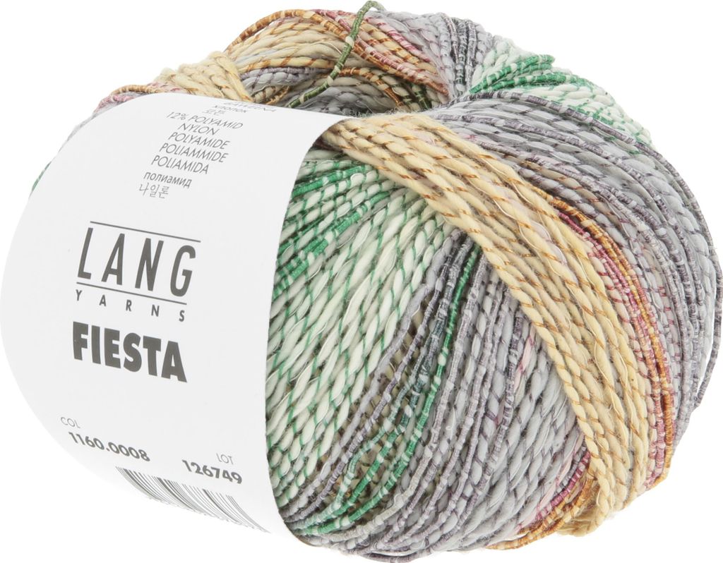 Lang Yarns - Fiesta 0008 grün rosa gelb grau
