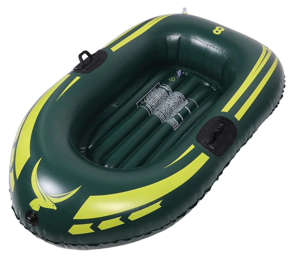 Aufblasbares Kajak Boot - 1-Personen PVC Schlauchboot - 120x70 cm - Zum Rudern, Angeln, Treibenlassen und Tauchen