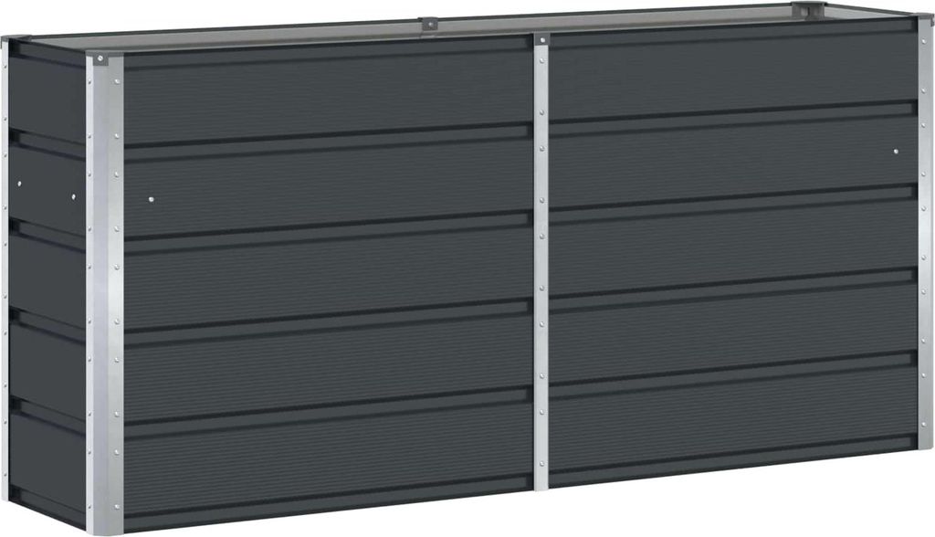 vidaXL Pflanzkübel Anthrazit 160 x 40 x 75 cm Stahl Produktbild 