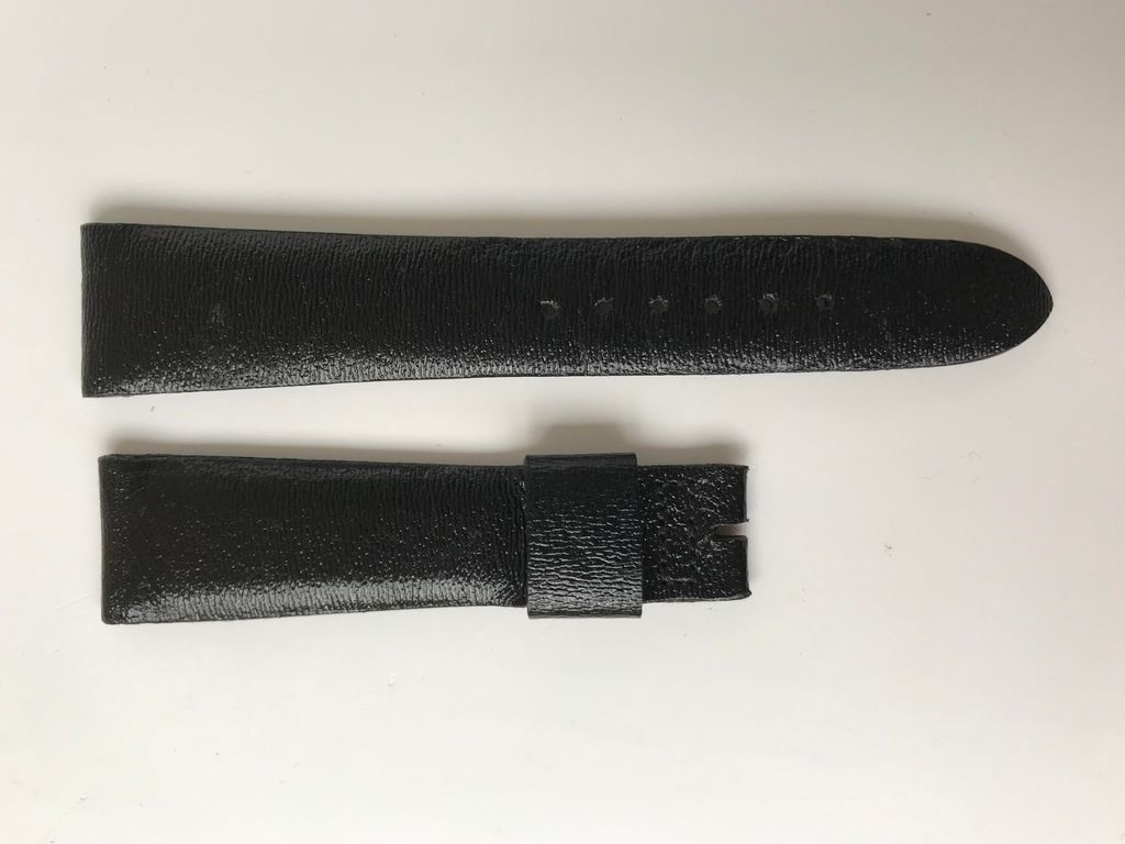 Neuer schwarzer Lederarmband für Movado Herrenuhren 20mm