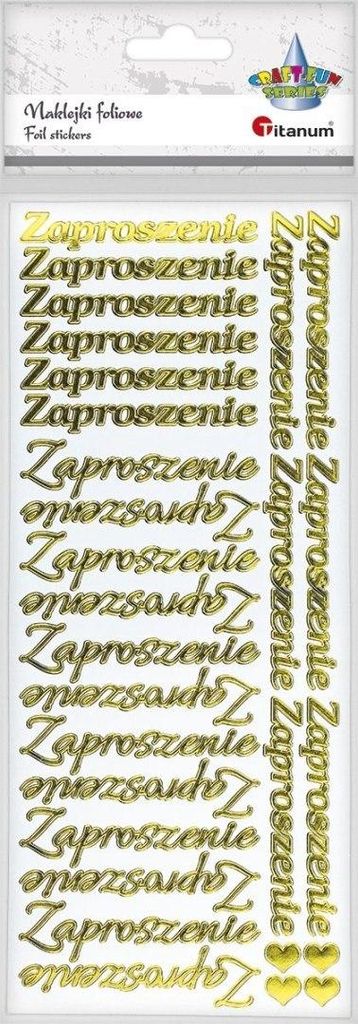 Folienaufkleber "Invitation" gold Titanum