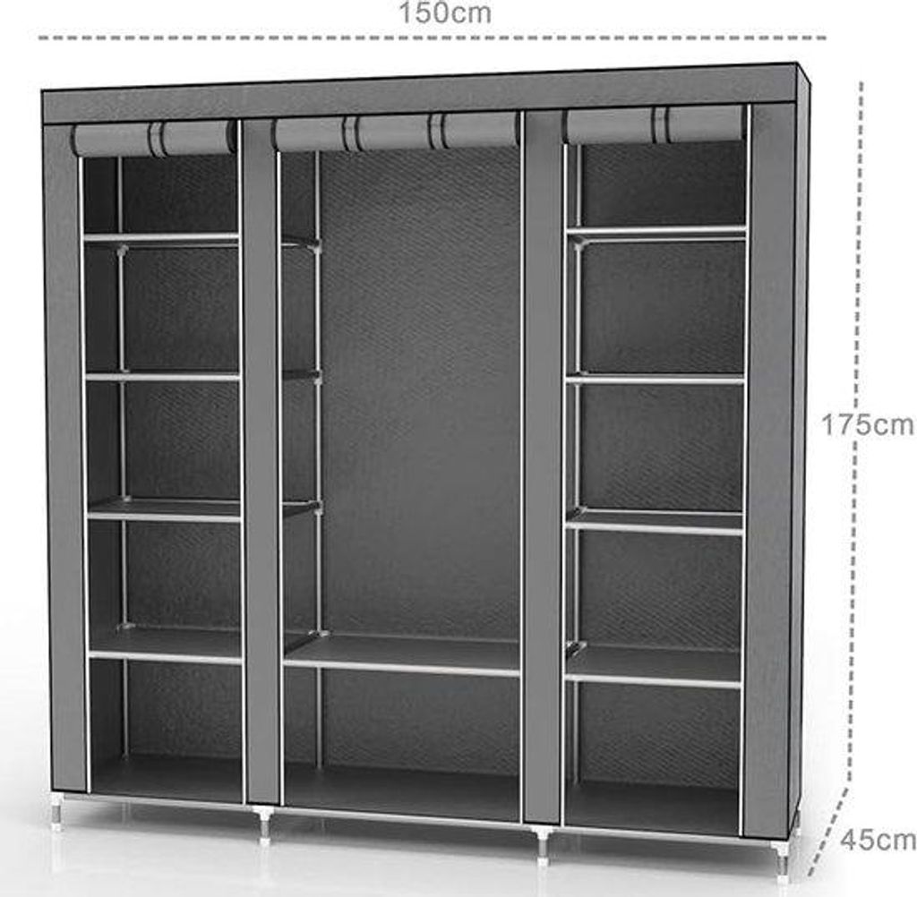 Kleiderschrank 175x45x150cm Holz