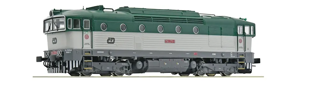 Locomotive 750 275-0 ČD Brejlovec Roco 7300034 pour Trains de Fret HO