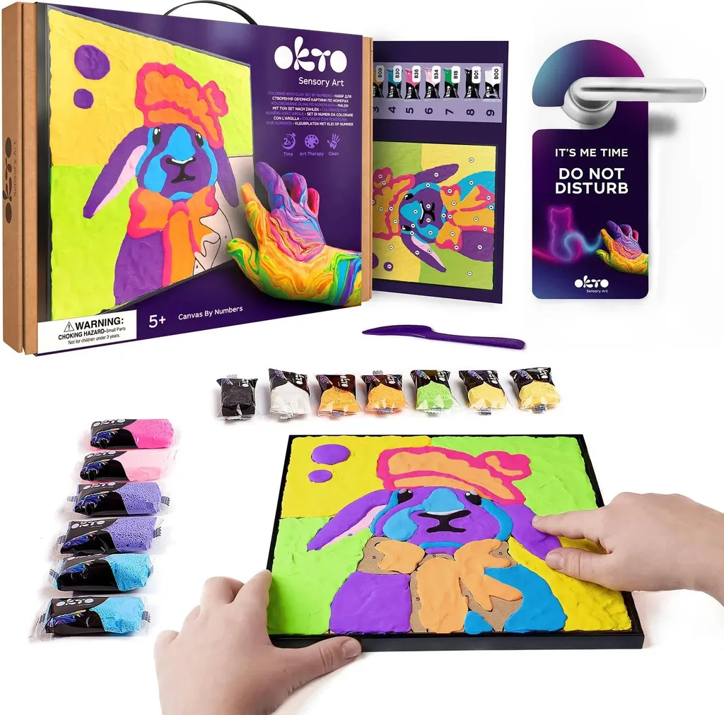 Tableau de Peinture 3D à Modeler - Kit de Décoration Murale Créative