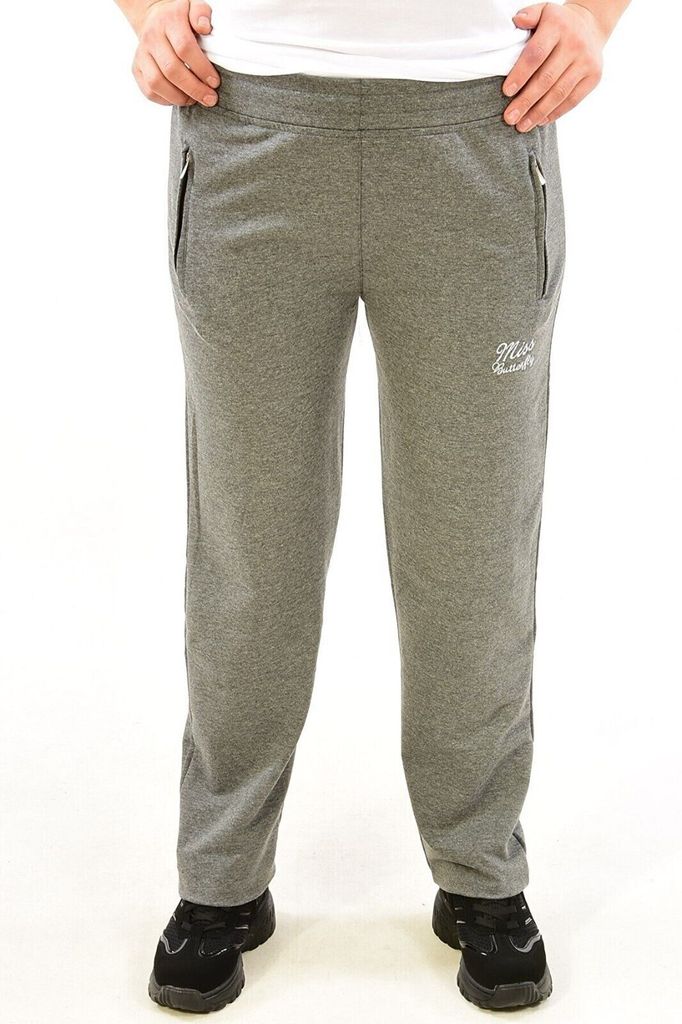 Damen Große Größen Jogginghose Sporthose Grau XXL Trainingshose Pyjama Freizeit Baumwolle Warm P-9