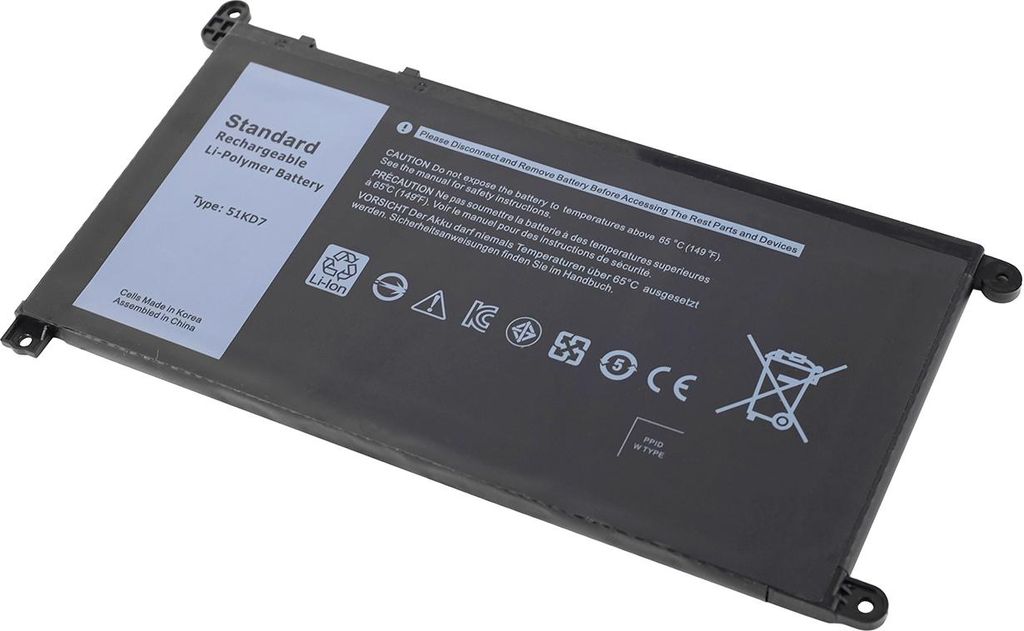 PowerSmart 3680mAh Ersatz für Dell Latitude 11 3180, Latitude 11 3189 Laptop Akku 051KD7, 51KD7, FY8XM, Y07HK