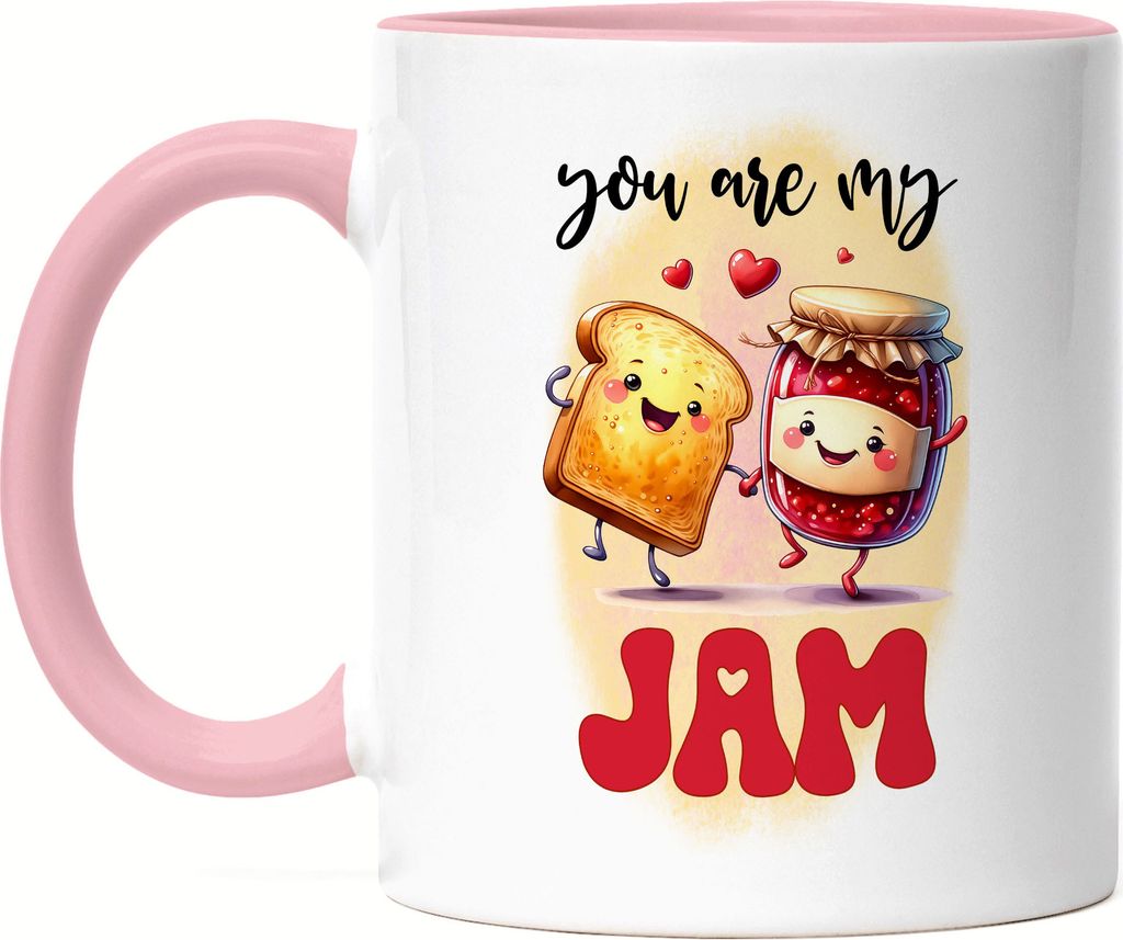 You are my Jam Tasse Rosa Toast Marmelade Liebe Frühstücksliebhaber Geschenk