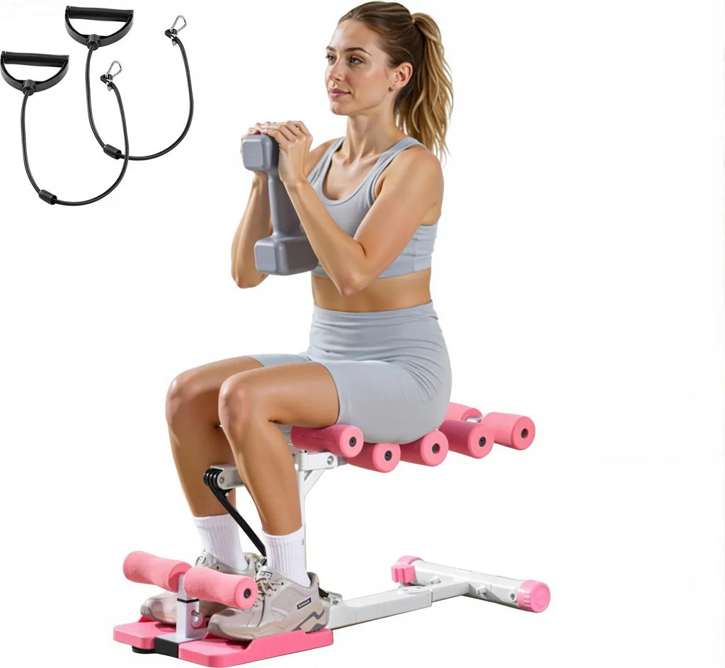 Machine à Squat Sissy Réglable avec 3 Élastiques de Tension Musculaire