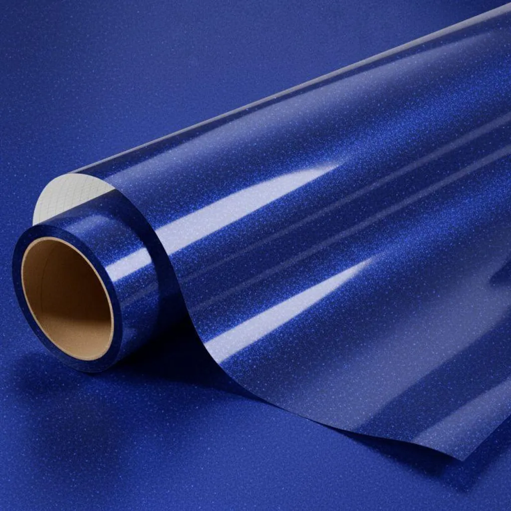 DIMEXACT Covering bleu nuit pailleté brillant pour auto et mobilier 152cm