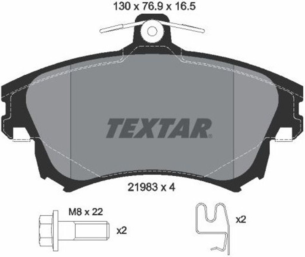 Textar Bremsbeläge vorne für Mitsubishi Colt IV Smart Forfour