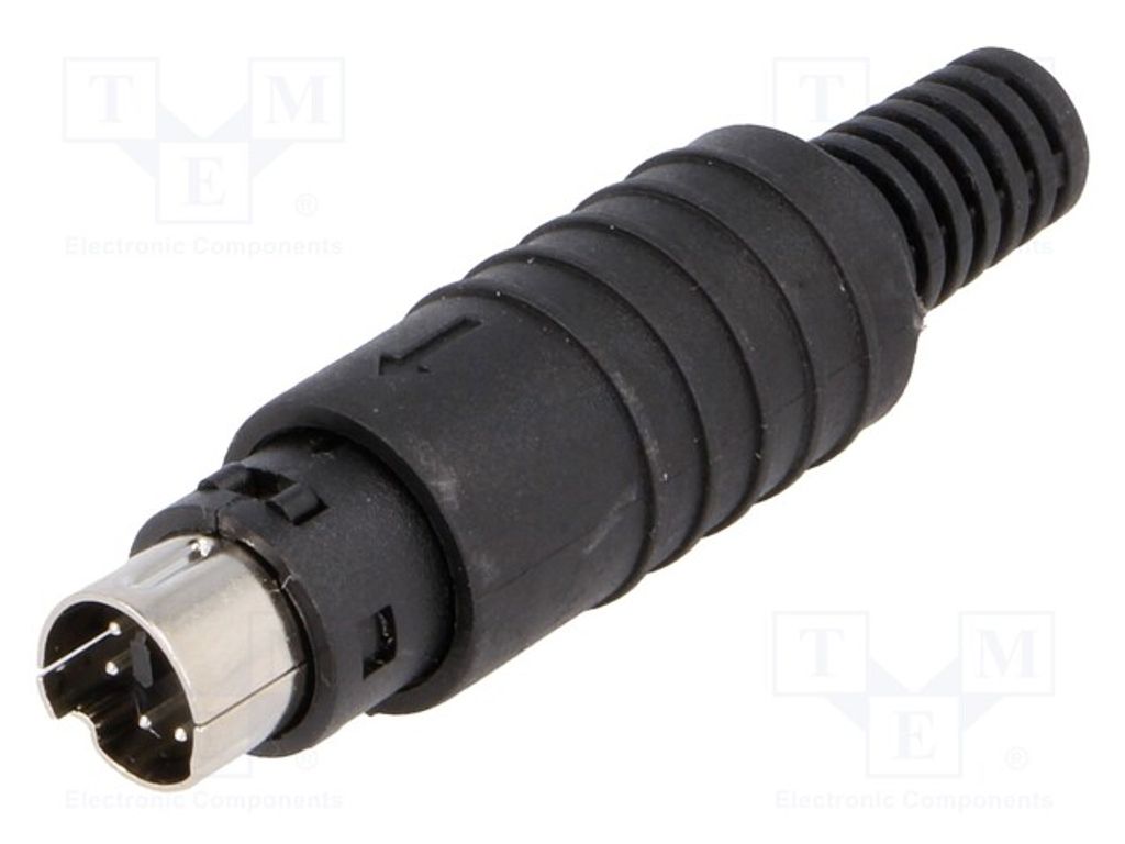 1x Stecker PIN: 6 DIN mini männlich Löten  für Leitungen Produktbild 