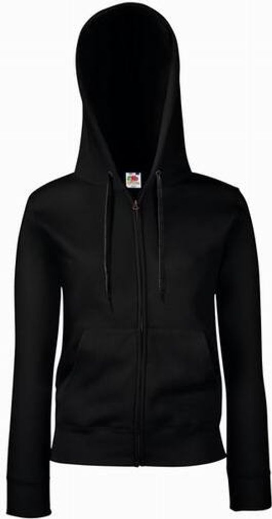 Damen-Sweatshirt mit Kapuze Premium mit Kapuze Sweatjacke - Schwarz, L