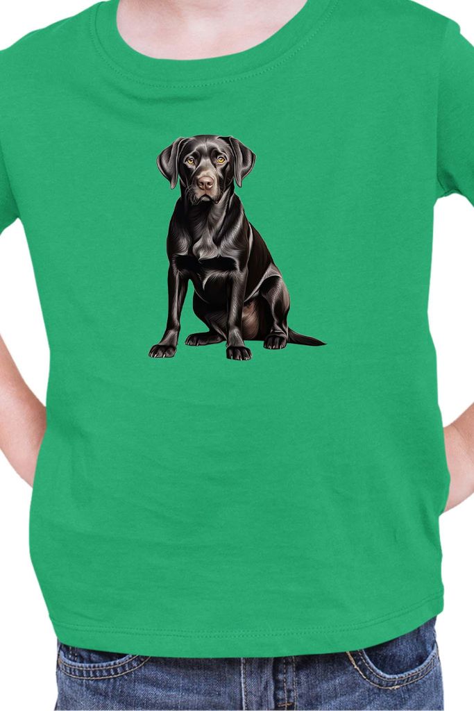 Kinder T-Shirt Dogs Breeds Labrador Retriever Dog Breed 006, 12-13 Jahr - 152 / Grün