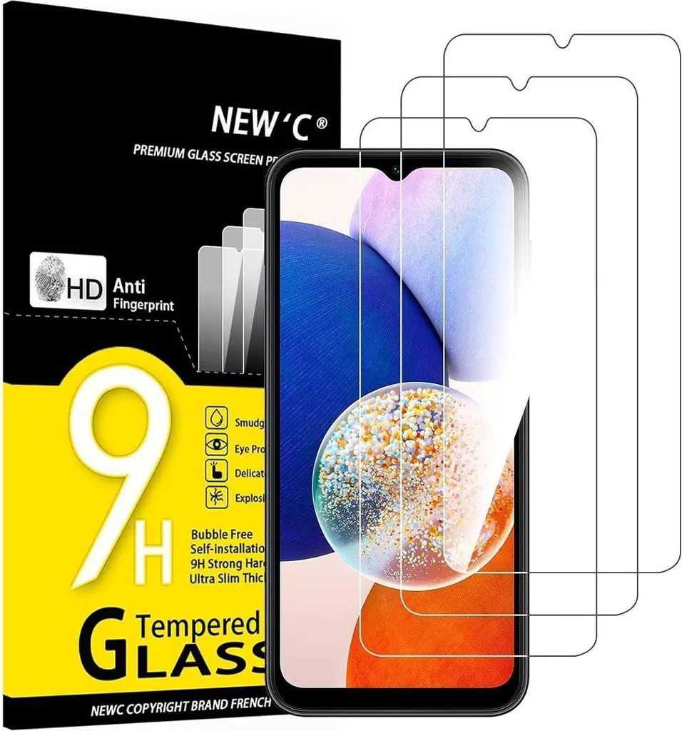 Samsung A14 5G/4G Vetro Temperato NEW'C 3x - HD Clear 9H 0.33mm
