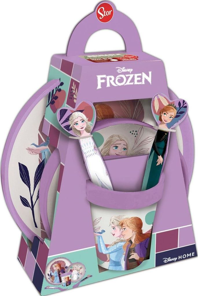 Tataway Disney 5 pezzi set di stoviglie in plastica bianca Immagine del prodotto 
