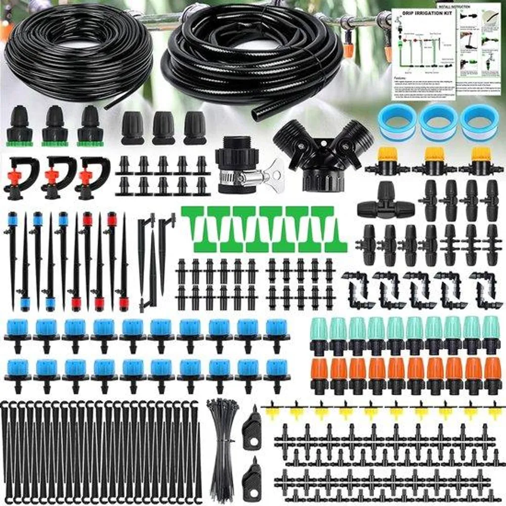 Kit d'irrigation automatique goutte à goutte pour terrasse et jardin