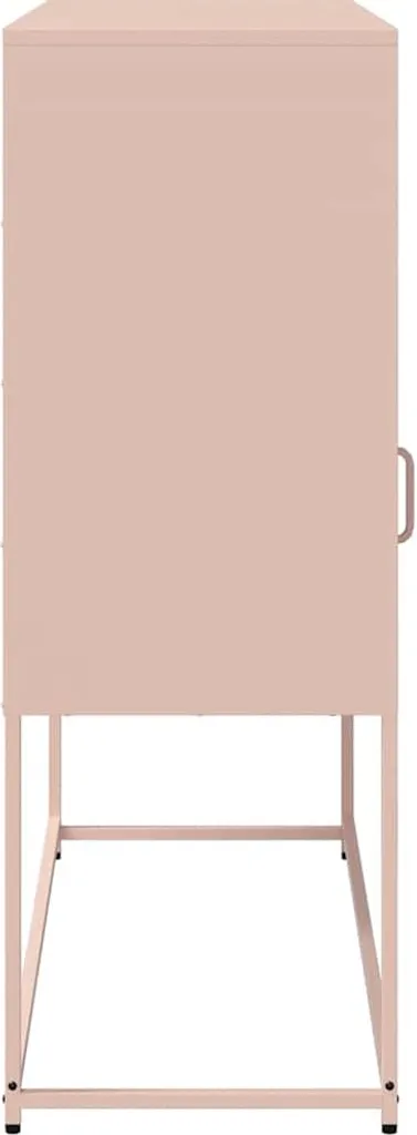 Credenza Rosa 100,5 cm Acciaio Laminato a Freddo - Vetrina Multiuso - 7