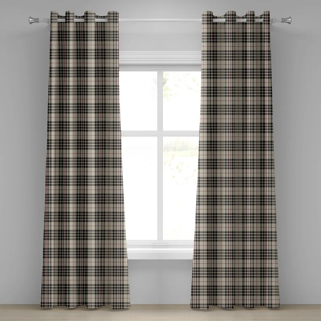 Tenda Decorativa ABAKUHAUS Motivo Britannico 280x175 cm Tortora e Brown