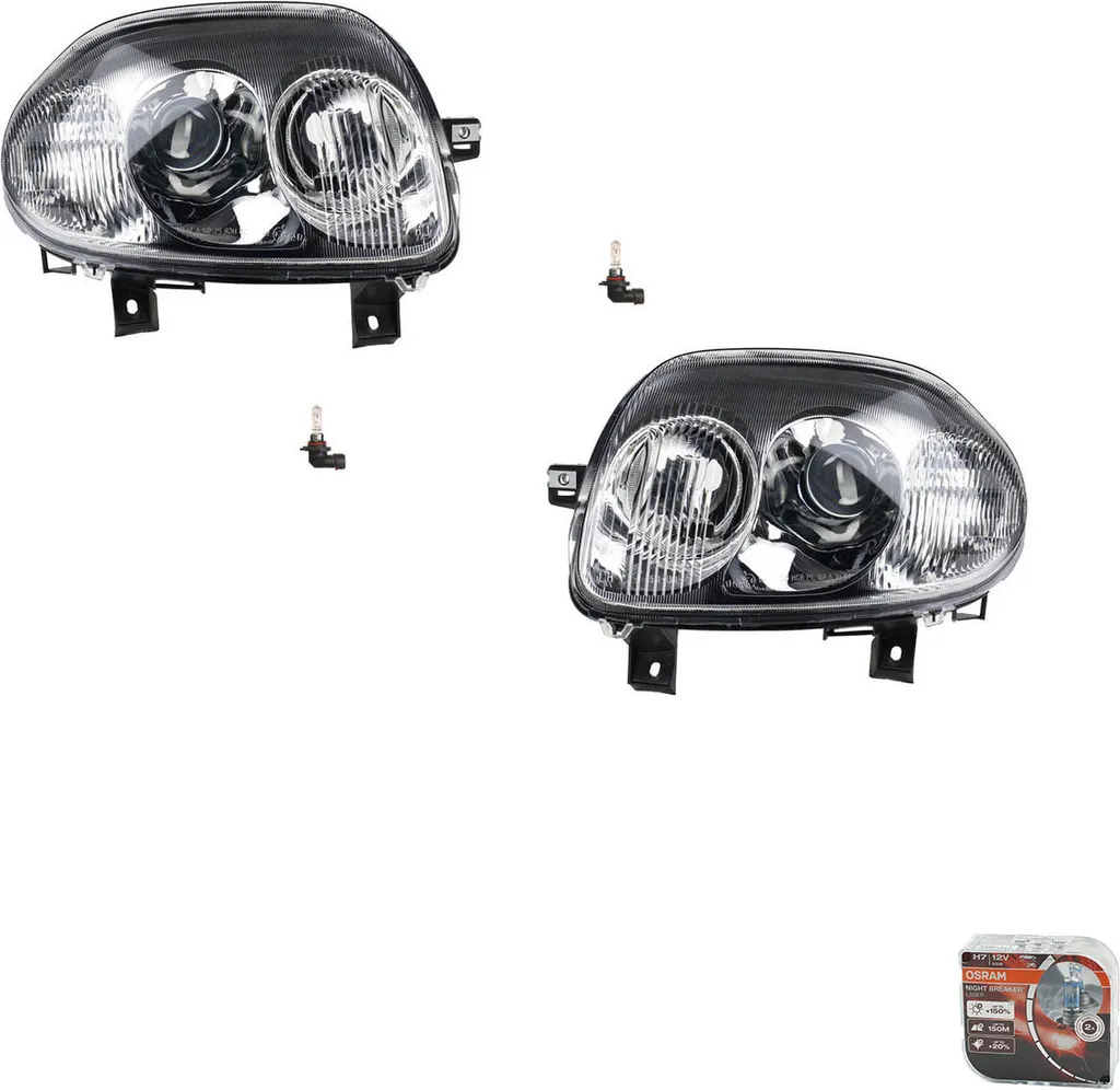 Fari Renault Clio 1998-2005 Johns con Osram Laser - Sicurezza Notturna