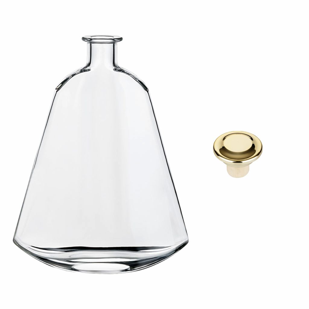 gouveo Dekanter 700 ml Isabelle mit Holzgriff-Korken Produktbild 