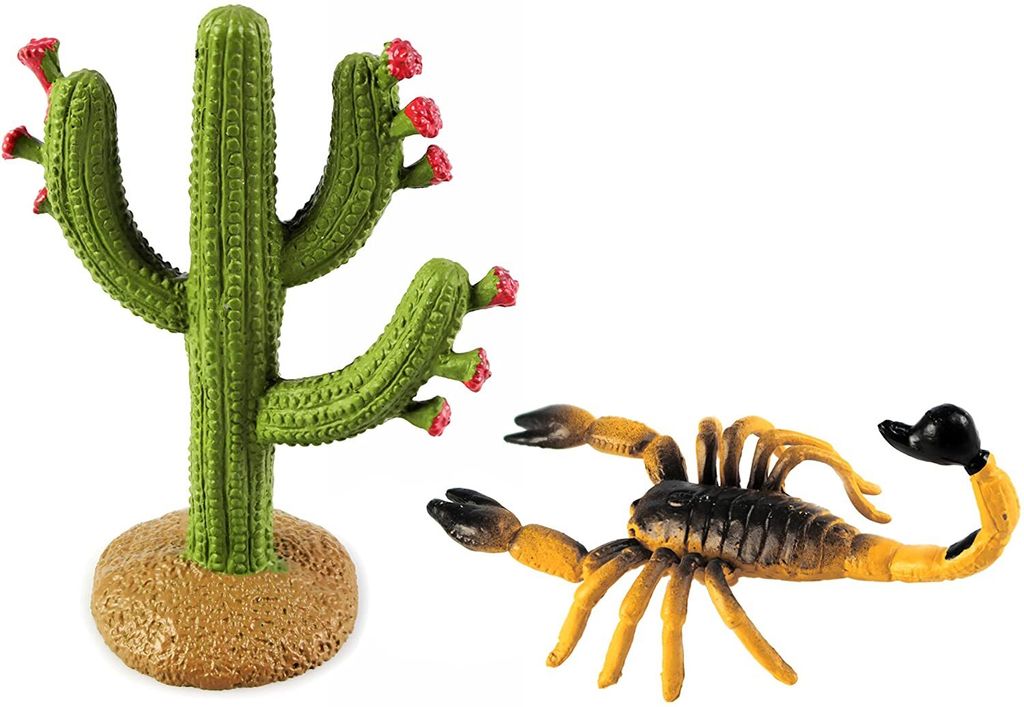 Safari Toob Wüsten-Figuren – 11 Detailgetreue Tiere & Pflanzen Für Spiel Und Deko