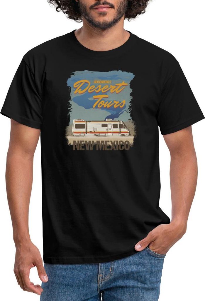 Spreadshirt Breaking Bad Desert Tours New Mexico Männer T-Shirt, XXL, Schwarz