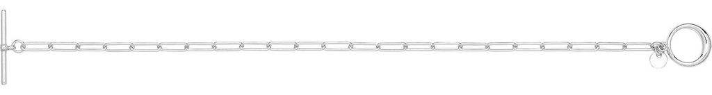 Stylisches 925 Sterling Silber (Rhodiniert) Paperclip Damen - Armband - 19cm*3mm; TRS36782