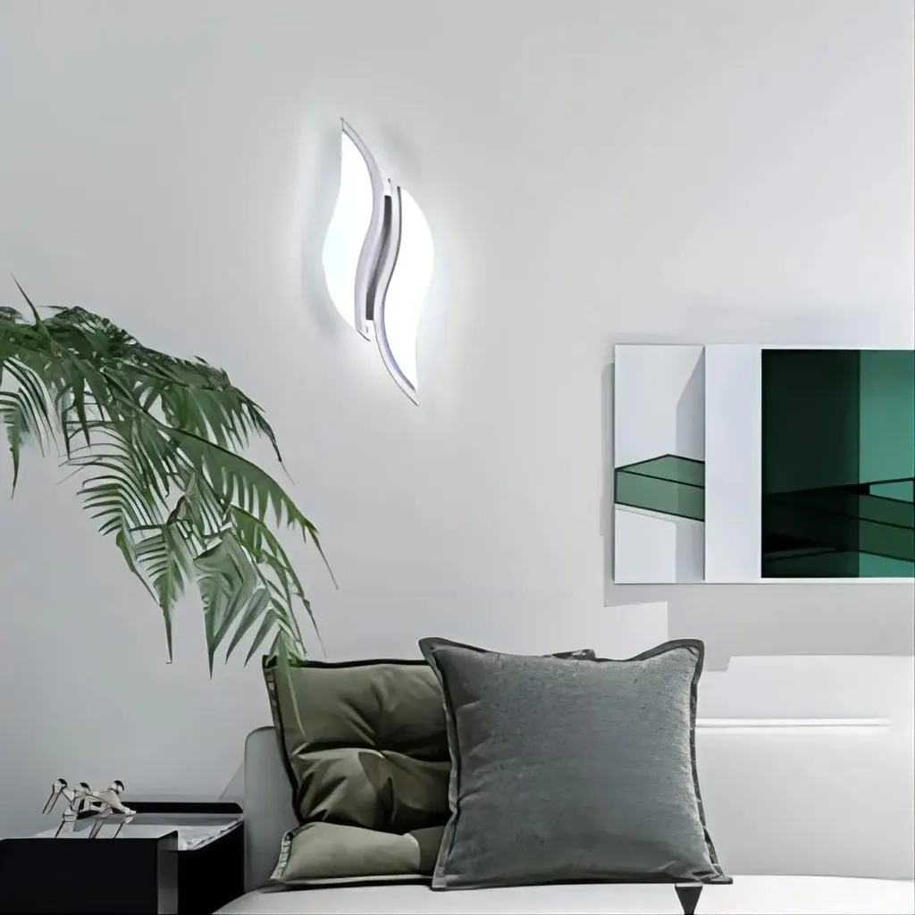 Lampe murale LED design rectangulaire 12W éclairage intérieur blanc - 2