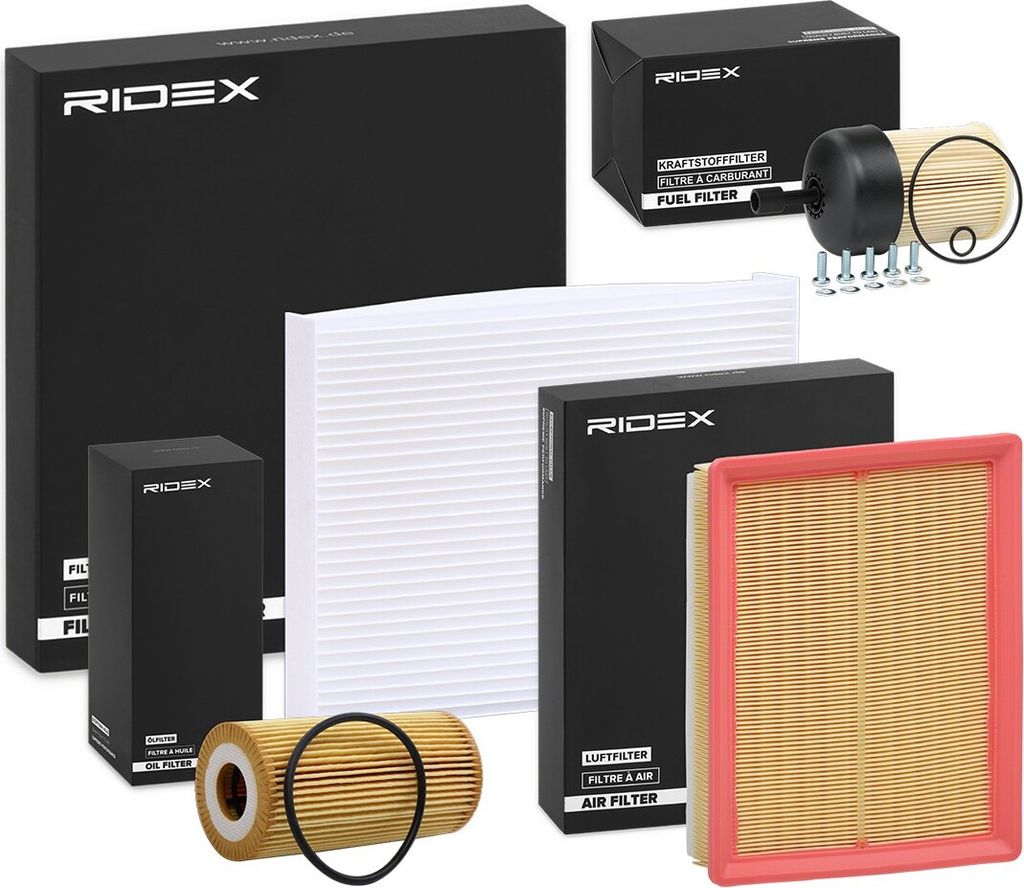 RIDEX Filterset Inspektionspaket Filtersatz für OPEL Vivaro B Combi (X82) Vivaro B Kastenwagen (X82) Vivaro B Pritsche / Fahrgestell (X82) für RE...