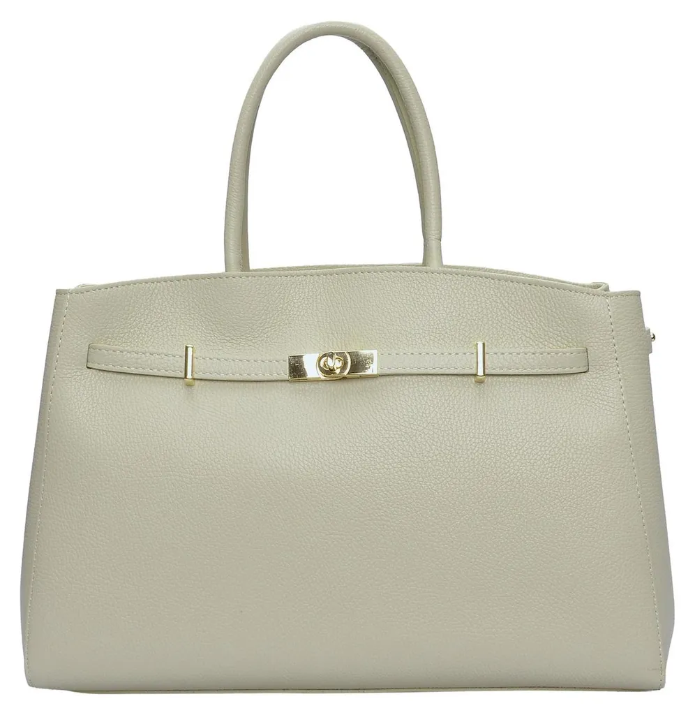 Anna Luchini AL 164T Beige - Cabas en Cuir Italien Chic Collection SS26