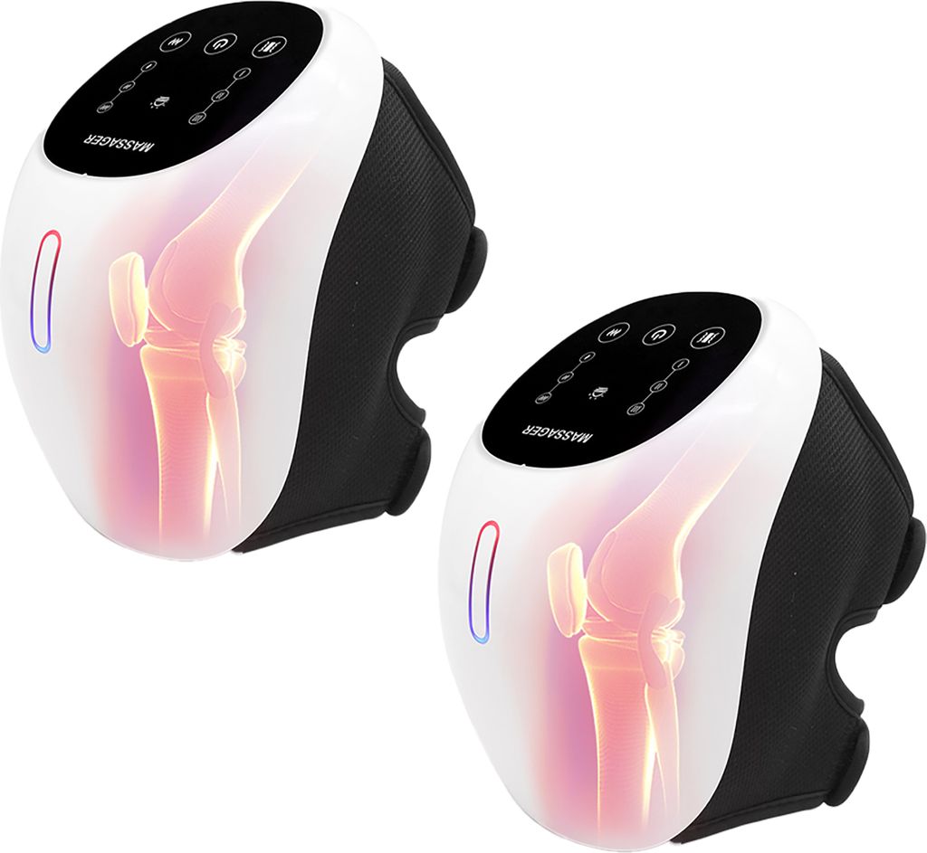 uniuvo 2 Knie Massagegerät, zur Kniegelenk-Schmerzlinderung, Luftdruck Laser Vibrationstherapie Massage bei Arthritis, Schwellungen, Muskelverletzung