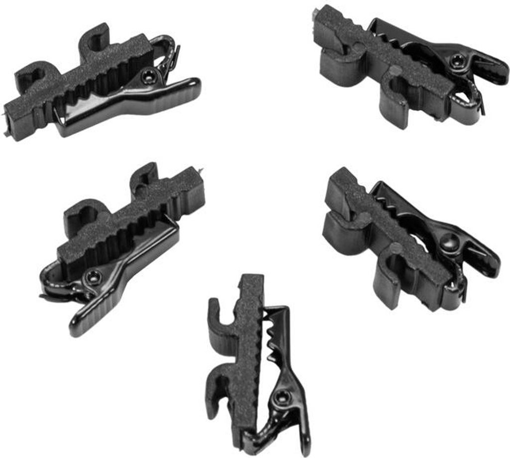 OMNITRONIC Mikrokabelclip MK2, schwarz 5x