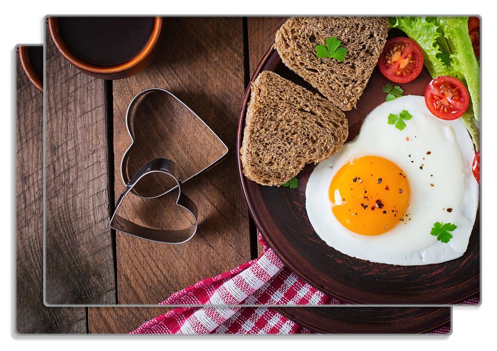 Wallario Frühstücksbrettchen 2er Set aus Glas, je 20 x 30 Produktbild 