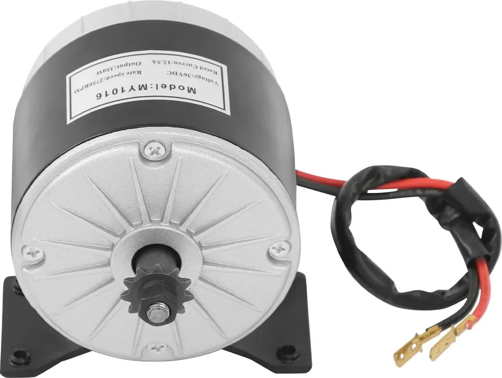 Moteur trottinette électrique MY1016 350W 36V à aimant permanent noir