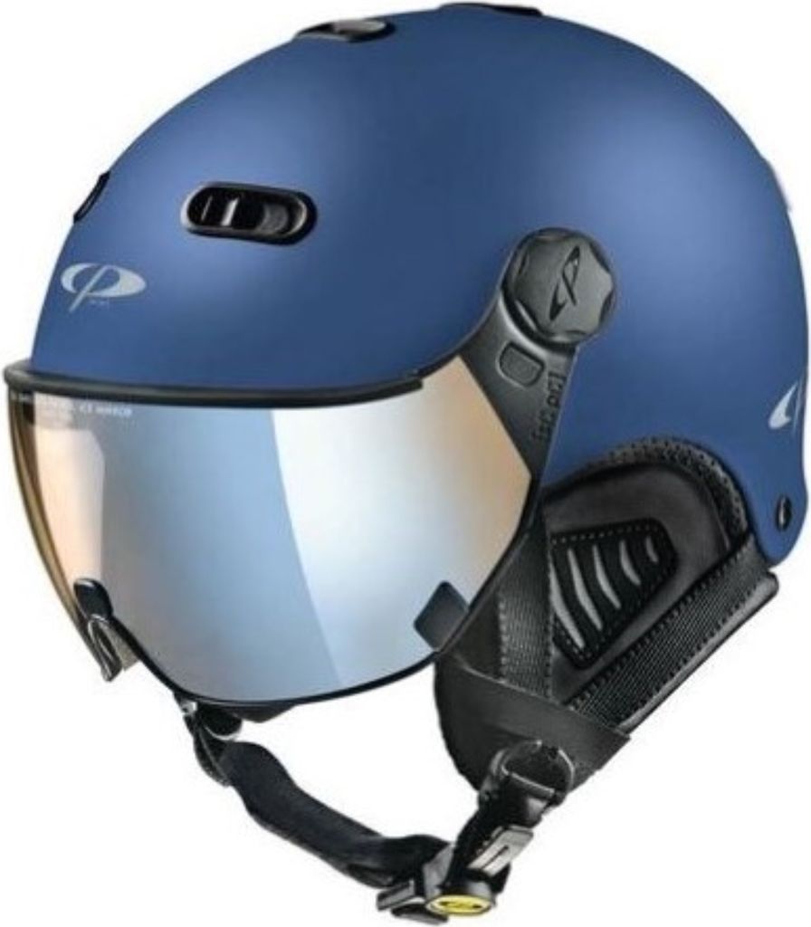 CP Carachillo Skihelm mit Visier Gr. L (58-60 cm) Snowboardhelm Helmet Ski Snowboard Helm Wintersport Schutzhelm Winter Unisex maritime blue s.t bl...
