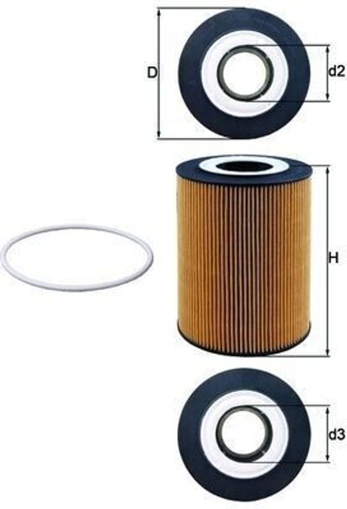 Ölfilter MAHLE OX 359D Filtereinsatz für VAN HOOL A-Serie für GINAF X-Series für Solaria URBINO I für DAF CF 75