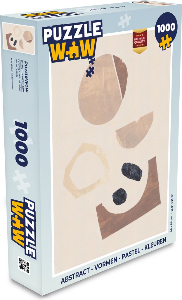 MuchoWow Puzzle 1000 Teile Abstrakt - Formen - Pastell - Farben - Spielzeug - Alt und Jung - Spiele - Puzzeln
