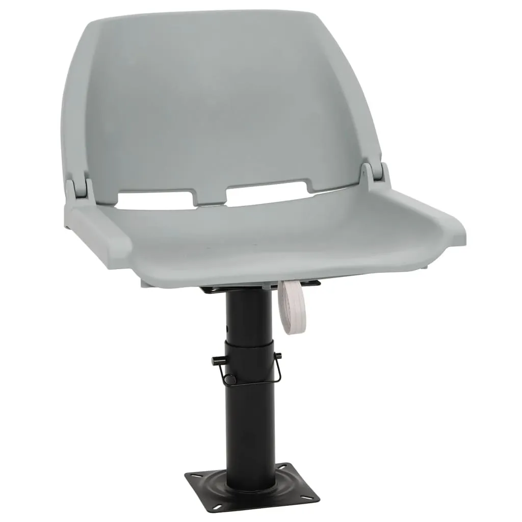 Sièges de bateau pliables gris 48 cm pour gain de place à bord du pont
