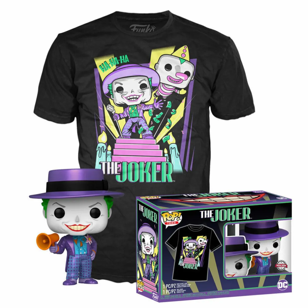 Figurine Funko Pop! DC Comics Joker avec T-shirt exclusif en coffret